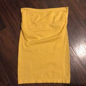 Yellow stylish tube top